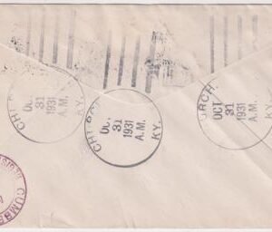 US Kentucky, Church 601, 634, 642, 702 Fancy Cancel Cover, Church