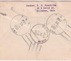 US Arkansas, Fox 704, 708, 717, U522 Fancy Cancel Cover, Fox