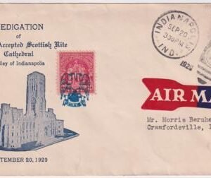 US Indiana, Indianapolis 635, 680 Fancy Cancel Cover, Double Headed Eagle