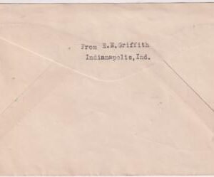 US Indiana, Indianapolis 635, 680 Fancy Cancel Cover, Double Headed Eagle