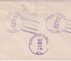 US California, Log Cabin 564, 683 Fancy Cancel Cover, Log Cabin