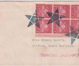 US South Carolina, Pacolet Mills 655 Fancy Cancel Cover, Star