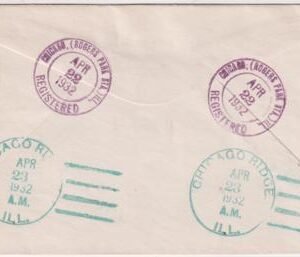 US Illinois, Rogers Park Sta. Chicago 717 Fancy Cancel Cover, Dancing Girl and Tree