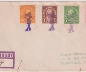 US Indiana, Mexico 632, 636, 642, 688 Fancy Cancel Cover, Man in Sombrero, Hat