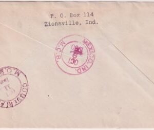 US Indiana, Mexico 632, 636, 642, 688 Fancy Cancel Cover, Man in Sombrero, Hat