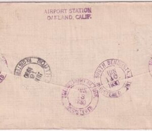 US California, Oakland C11 Fancy Cancel, Airplane