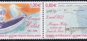 French Southern & Antartic Territories 471 Airplane/map, Hilsz pair