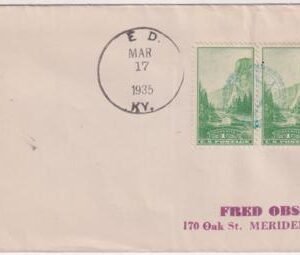 US Kentucky, Ed 740 Fancy Cancel Cover, Harp
