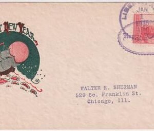 US Arizona, Liberty 741 Fancy Cancel Cover, New Year