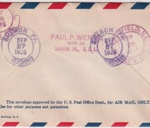 US Pennsylvania, Sharon C9 Fancy Cancel Cover, Freemason, Compass