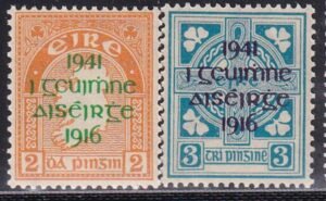 Ireland 118-19 Overprint set in Green/Violet