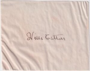 US  Cut Signature of Willa Cather, Am. Writer, Pulitzer Prize Winner