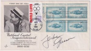 US 1950 989 FDC Signed by Jackie Gleason, Commedian