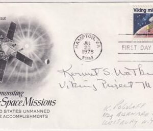 US 1978 1759 FDC Signed by Kermit S. Watkins, Viking Project Manager