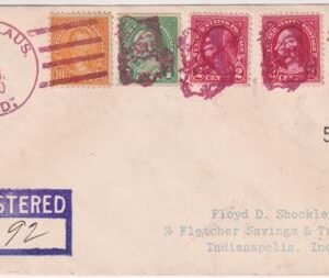US Indiana, Santa Claus 597, 634, 642 Fancy Cancel Cover, Santa Bust