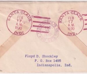 US Indiana, Santa Claus 597, 634, 642 Fancy Cancel Cover, Santa Bust