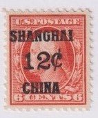 US Shanghai Overprint K6 XF NH APS Cert