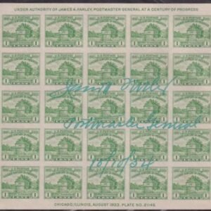 US 1933 Scott #730 S/S Signed by James Farley, PMG