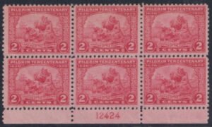 US 549 Modern Bottom P/B of 6 Plate num 12424