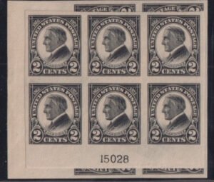 US 611 Modern Very LH top & Blottom Plate Blocks Num 15028