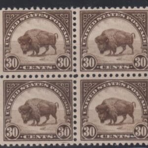 US 569 US Modern Lower Left Stamp With Double Transfer In Block Of 4 From Plate 16065, Ur52. Gum Crease In Variety Stamp NH VF $250