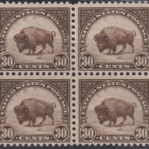 US 569 US Modern Ul Stamp With Double Transfer, Plate 16065, Ur52 Block Of 4, Mnh, Very Clean. Light Offset On Gum Side NH VF $375