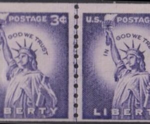 US 1057d US Modern Tagged "Look" Coil Line Pair NH F - VF $300