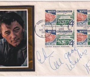 US 1960 1150 FDC Signed by Robert Mitchum, Actor