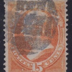 US Bank Notes  141 Well centered, clear grill, thin sperl and corner crease not visible from face, Weiss Cert Used F-VF