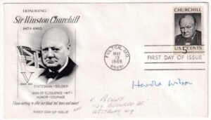 US 1965 1264 FDC Signed by UK Prime Minister Harold Wilson