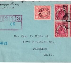 US California, Pasadena 641, 655 Fancy Cancel Cover, Clock Deer