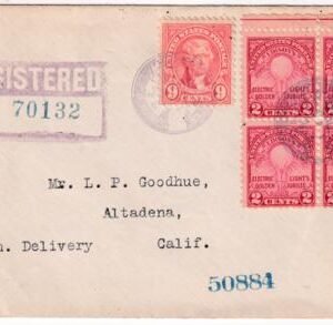 US California, Pasadena 641, 655 Fancy Cancel Cover,  Deer