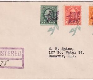 US Indiana, Roselawn 490, 510, 558 Fancy Cancel Cover, Purple Rose