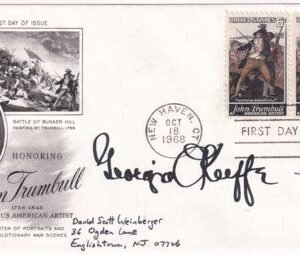 US1361 FDC Signed by Artist Georgia O'Keeffe