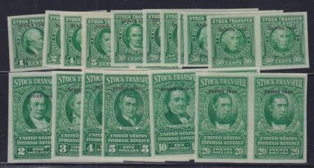 INV-30208itExt_ba565ebe-800e-4c66-99c7-31054293e3ec US Revenues # RD85 Complete set imperforate pairs, no gum as issued, very rare!