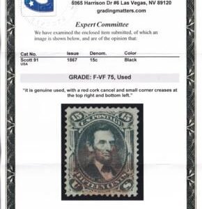 US Classics #91 Beautiful Centering, faint corner crease UR & LL so PSE Cert Downgrades it to a "75" Cat value $575