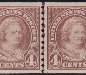 US Modern #601 Mint NH VF Line Pair Pristine Cat value $55