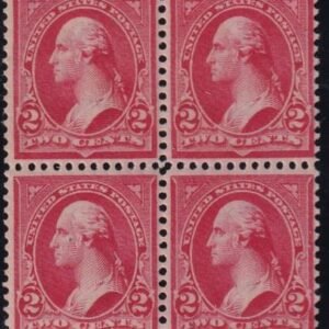 US Bureau and Regular Issues #279Bd Mint NH F-VF Block of 4, bottom 2 straight edge Cat Value $145