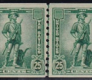 US Savings Stamps # WS13 Mint NH F-VF Line Pair - Fresh Cat Value 22.50
