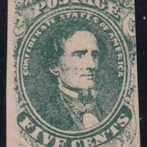 US Confederate States of America #1b Dark Green 3 3/4 Margins, Full fres OG PF Cert Cat Value $375