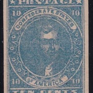 US Confederate States of America #2b Mint LH VF-XF Dark Blue, Patterson Printing, 4 Large Margins, Nice, Heavily Inked Impression, Fresh OG, PF 85 Cert, Spectacular! Est. $850