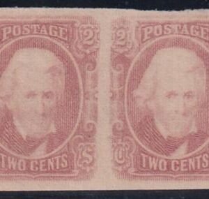 US Confederate States of America #8a Mint XF-Superb Pale Red Paid, Pristine OG, Left Stamp would be a truly superb Jumbo single est SMQ $600