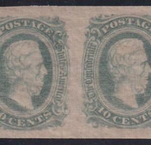 US Confederate States of America #11a Mint LH Superb, Milky Blur Pair with the right Stamp a superb Jumbo PF Cert est SMQ $300