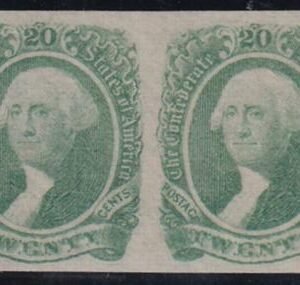 US Confederate States of America #13a Mint NH VF Pristine OG NH Pair PFCert est SMQ $250