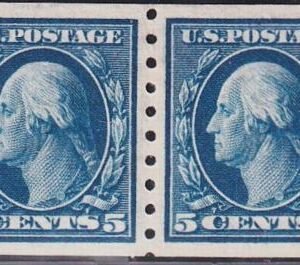 US George Washington and Ben Franklin #396 Mint Hinged XF Exceptional Centering! Cat Value $200 as 90