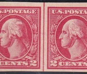 US George Washington and Ben Franklin #533 NH VFV Line pair with cert Cat Value $425