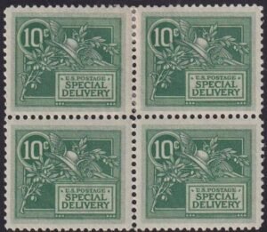 US Special Delivery #E7 MINT VF Hinged, NH Bottom Stamps Fresh VF NH Cat Value  $410