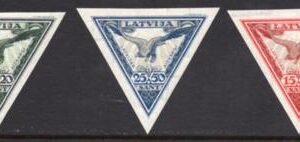 Latvia #CB6a-8a MINT XF Hinged Cat Value  $37.50