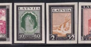 Latvia  #CB14a-17a MINT H  XF Imperf Cat Value  $60