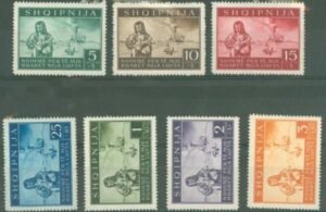 Albania  #B17-23 MINT NH  F - VF Gum skips Cat Value  $17.50